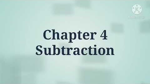 3rd Standard Maths Chapter 4 Subtraction Part-1.