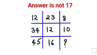 Answer is not 17. 99% failed this IQ test #fastandeasymaths #math #puzzle #aptitude #mathspuzzles