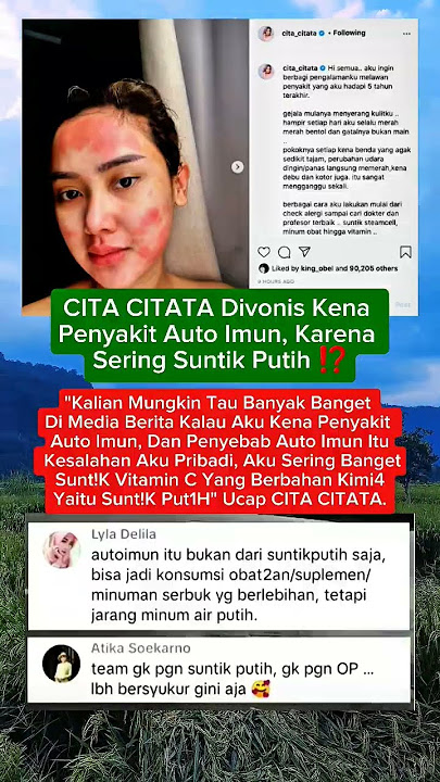 Cita Citata Divonis Kena Peny4kit Auto Imun Karena Sering Sunt!k Putih ⁉️ #short artis #shortviral