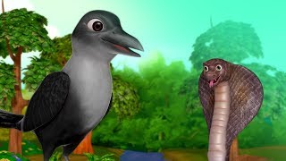 The Snake And The Crow Telugu Stories For Kids Infobells