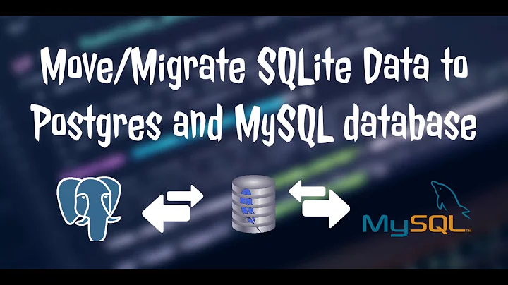 Move or Migrate SQLite Data to PostgreSQL | MySQL | MariaDB Database in Django 3 #django