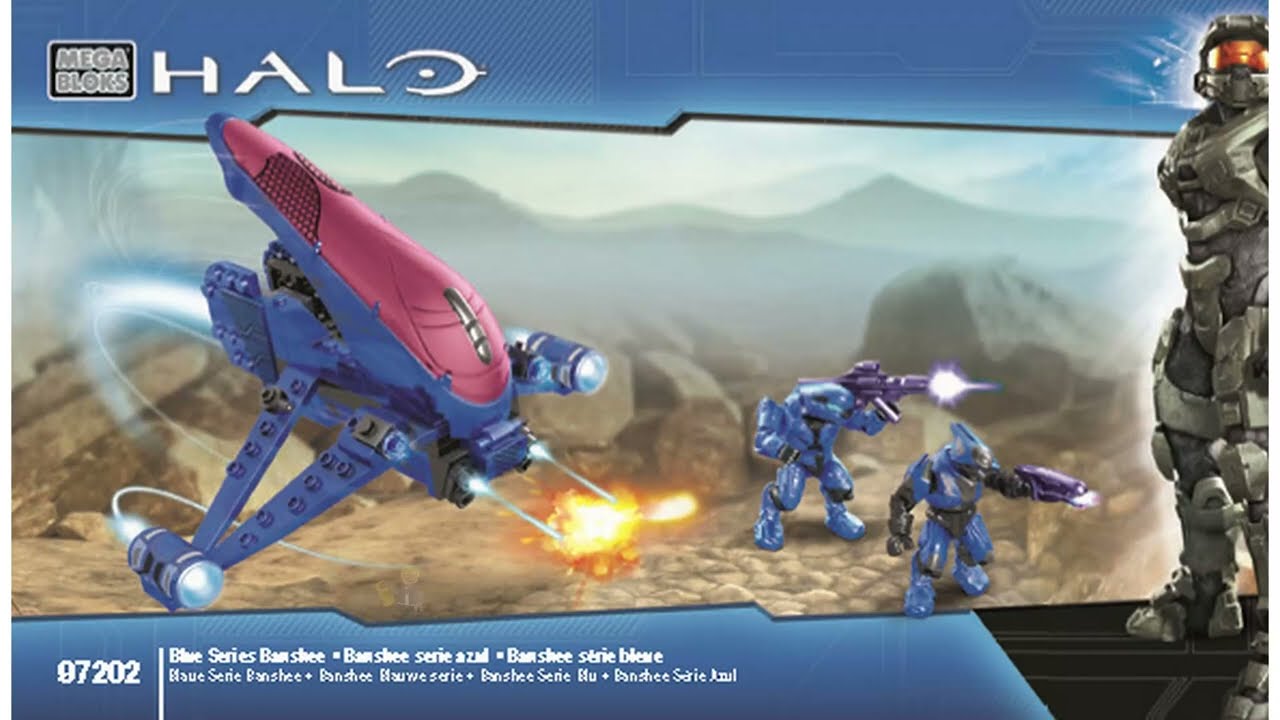 Mega Bloks Instructions | Halo | 97202 | Blue Series Banshee