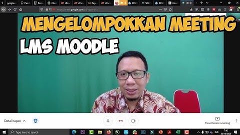 Cara Membuat Link Meeting Kelompok Di LMS PGG Moodle