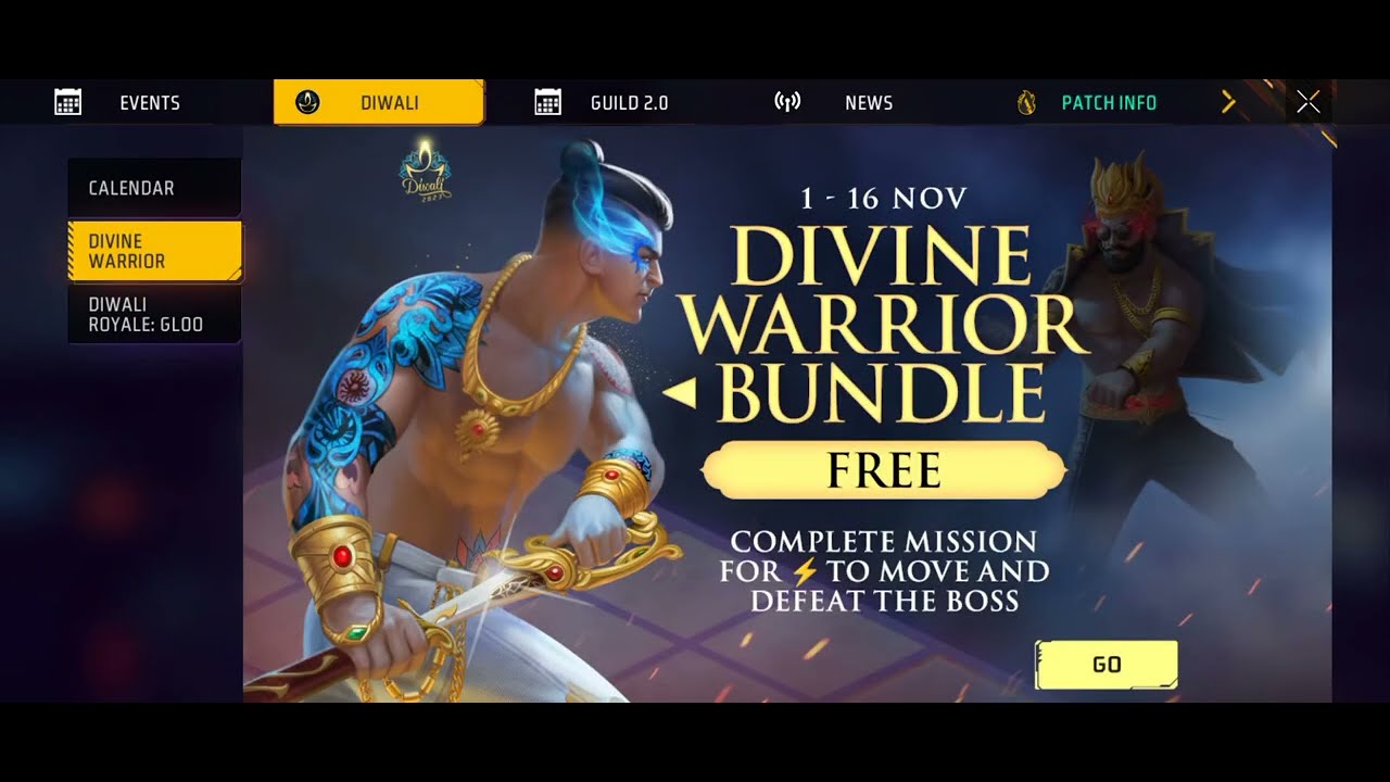 How to get Divine warrior Bundle IN Free Fire (Diwali Event) #ff