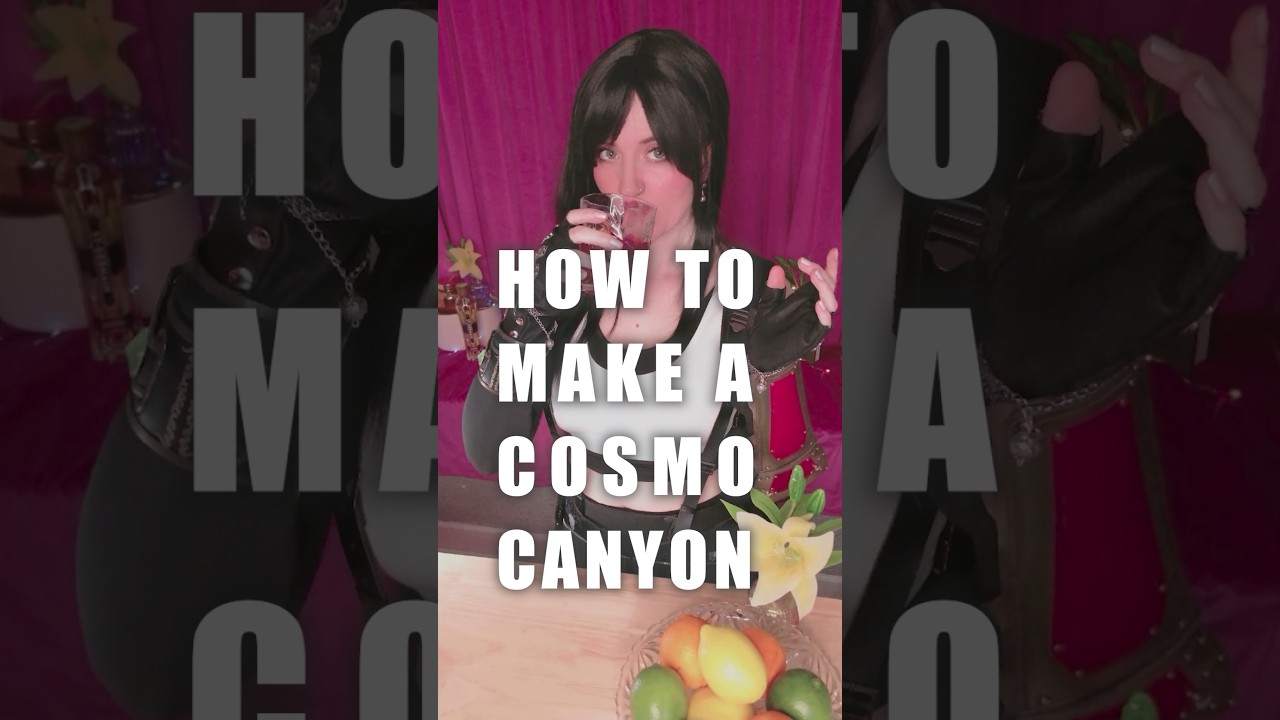 Tifa shows you how to make a Cosmo Canyon cocktail #ff7 #cosplay