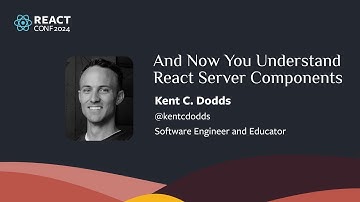 And Now You Understand React Server Components | Kent C. Dodds