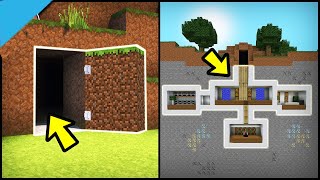 (ماين كرافت : بناء قاعدة سرية تحت الارض (منزل مخفي | Minecraft Secret Base