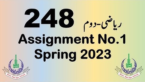 AIOU Code 248 Solved Assignment No.1 Spring 2023