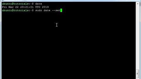 how to change and set date on linux ubuntu