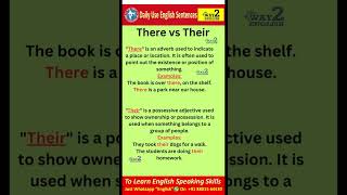 There Vs Their | Difference Between There and Their | English Grammar Sentences | Way 2 English