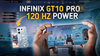 120 Hz😱🔥||Infinix GT10 Pro SMOOTH + 90 FPS PUBG/ BGMI TEST 2024⚡5 FINGER GAMEPLAY