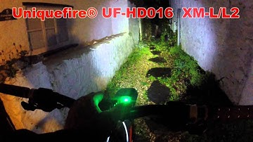 Uniquefire® UF-HD016 CREE XM-L/L2 LED bike light-headlamp demo/review