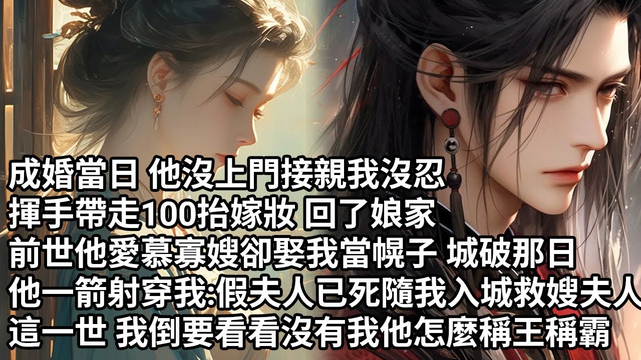 【一口氣看完】成婚當日 他沒上門接親我沒忍，揮手帶走100抬嫁妝 回了娘家，前世他愛慕寡嫂卻娶我當幌子 城破那日，他一箭射穿我:假夫人已死隨我入城救嫂夫人，這一世 我倒要看看沒有我他怎麼稱王稱霸