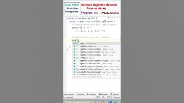 #115 In Java Remove Duplicates from Array #Shorts #java #coding