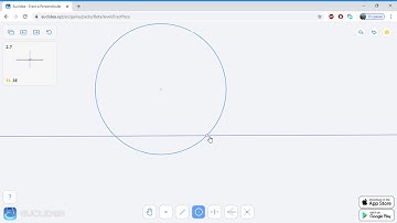 2.7 Euclidea - Erect a Perpendicular - Soluce 1L 3E