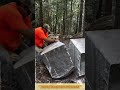 Giant Stone Cutting Skill Smart Technique for Stonecutter Clean Stone Splitting #workprocess