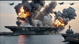 Today!  The largest US aircraft carrier carrying 200 trucks of fuel and ammunition was blown up by R