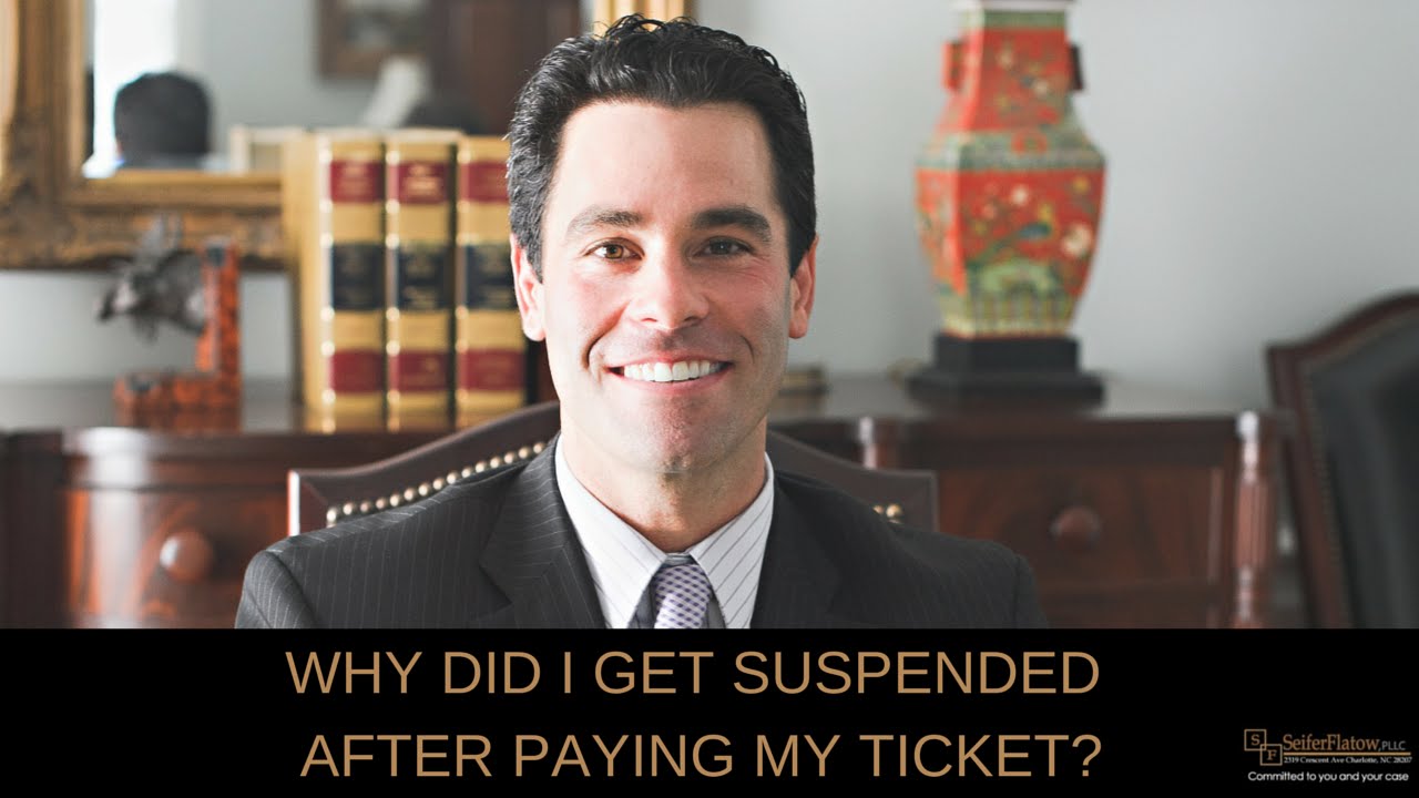 Charlotte Attorney I paid off my traffic ticket and now North Carolina