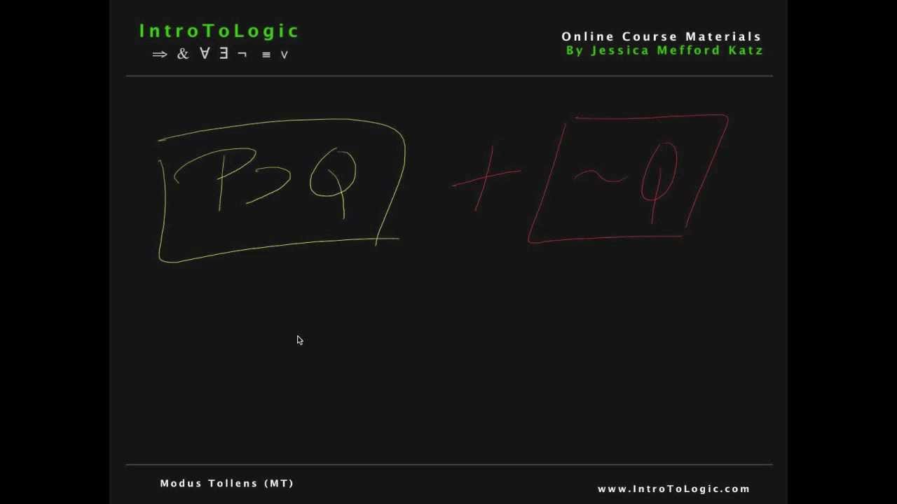 Intro to Logic - Modus Tollens (MT)