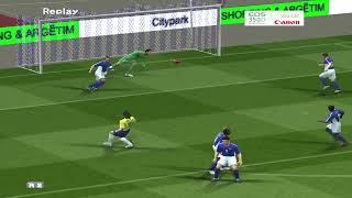 Pes 6 - nice shot with ronaldinho vs Eliyahoo from israel