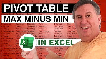 Excel Max Minus Min In A Pivot Table - Episode 2529