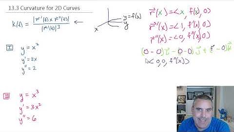 13.3 Curvature formula for 2D curves
