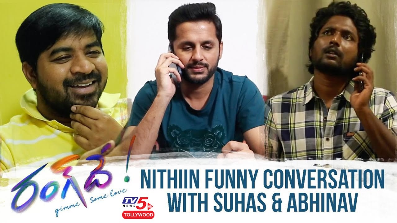 Nithin Funny Conversation with Suhas & Abhinav | Rangde Movie Promotion | TV5 Tollywood