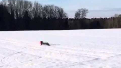 Hot RC Hovercraft on snow