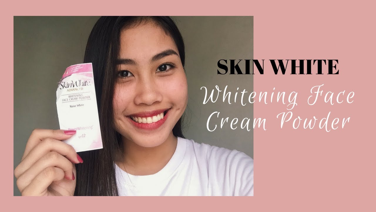 SKIN WHITE WHITENING FACE CREAM POWDER REVIEW Vy Arizo YouTube