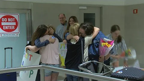 Former Ukrainian exchange student and her family, ...