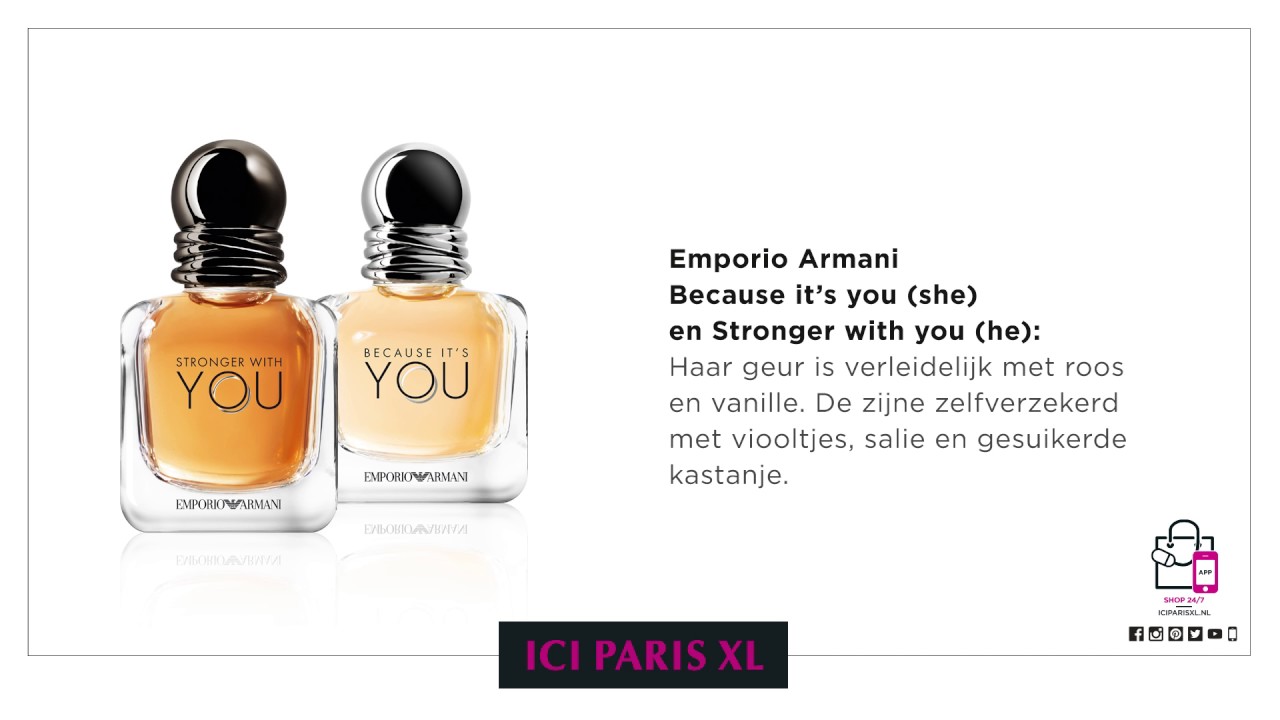 Emporio Armani parfum for him & her - ICI PARIS XL - YouTube