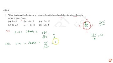 What fraction of a clockwise revolution does the hour hand of a clock turn through, when it goes...