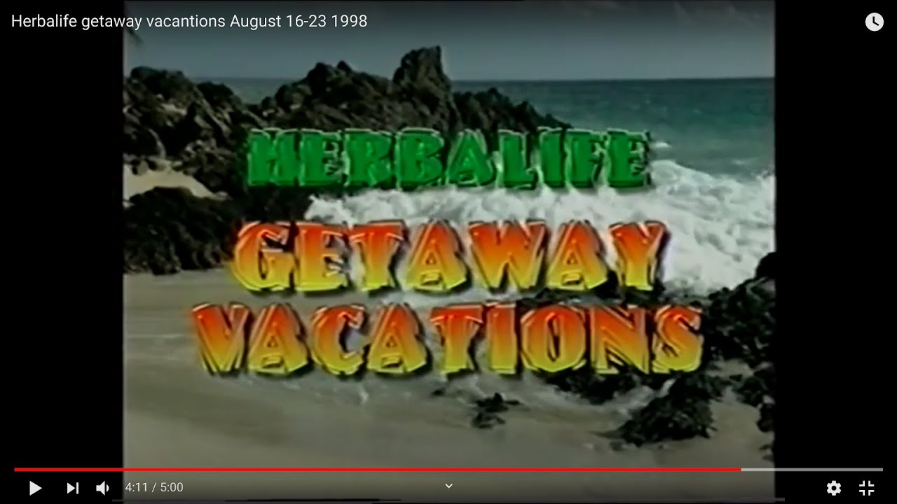 Herbalife getaway vacantions August 1623 1998 YouTube