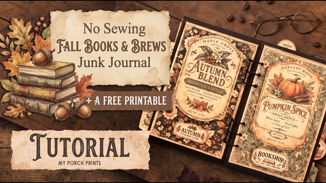 Easy Fall Junk Journal Tutorial START-TO-FINISH!🍂 | No Sewing