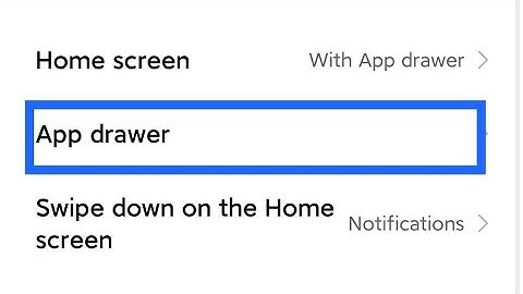 poco m2 pro app drawer off | on