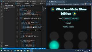 Buat Aplikasi Whack a Mole Glow Kode html css js ChatGPT screenshot 4
