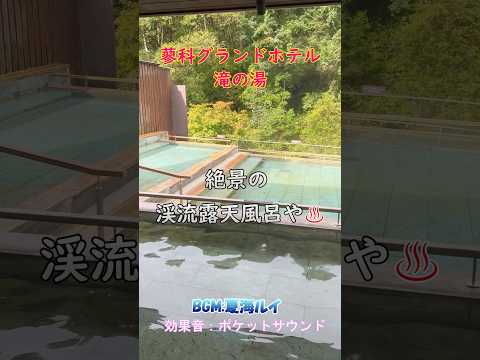 【蓼科グランドホテル滝の湯】絶景‼渓流露天風呂とビュッフェが最高なコスパ宿♪ #shorts #蓼科グランドホテル滝の湯 #滝の湯