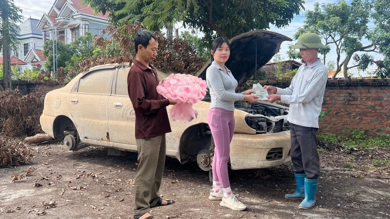 Time-lapse video: Genius girl restores Daewoo Lanos car after 20 years of dust! 🛠🛠🛠🥰