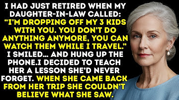 My Daughter-in-Law Said: “You Do Nothing, Watch My Kids While I Travel”—She Never Expected My Move.