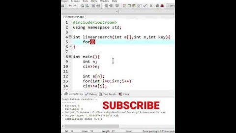 Linear Search with Function in array #shorts