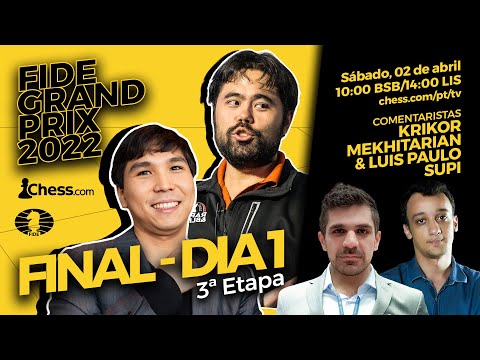FIDE Grand Prix Berlim - FINAL Partida 2 - Aronian x Nakamura /  Comentários: GM Krikor & GM Milos 