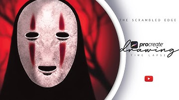 Procreate Drawing Time Lapse - No-Face From Spirited Away #TheScrambledEdge