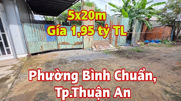 Bán Đất 5x20m Thuận An (4271) Giá 1,95 Tỷ Đường Ô tô Thoái Mái Luôn Ạ