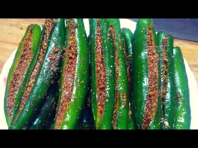 भरवा हरी मिर्च अचार एक बार इस तरह से जरूर बनाए|Bharwa Hari Mirch Ka Achar|Stuffed Chilli Pickle| | NishaMadhurima Recipes
