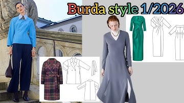 Burda style 1/2026 ,full preview and complete line drawing ♥️ ✨️ 