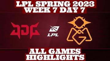 JDG vs OMG - ALL GAMES Highlights | Week 7 Day 7 LPL Spring 2023 | By Pro Esports Highlights