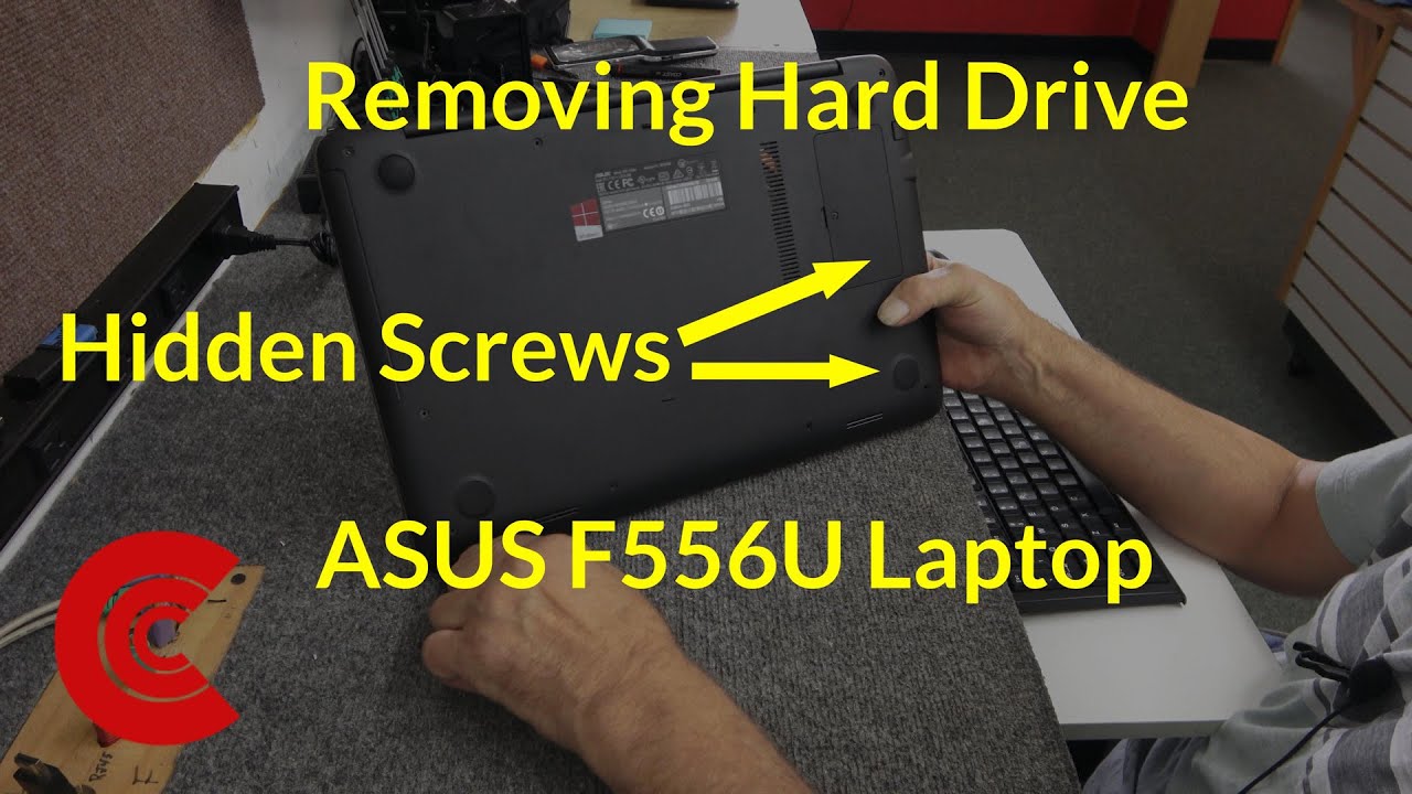How To Remove Hard Drive ASUS F556U Laptop to Replace With SSD - YouTube