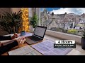 4 HOUR STUDY WITH ME on a RAINY NIGHT | Background noise, 10-min Break, No music, Study with Merve