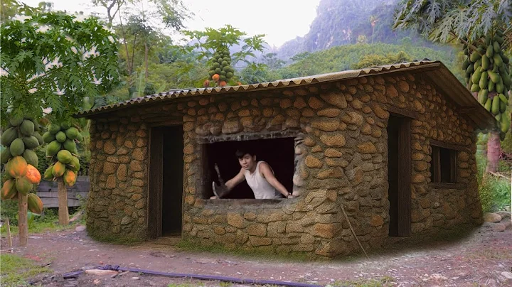 CEO leaves the city for the forest | Builds his own stone house to live freely, off the grid