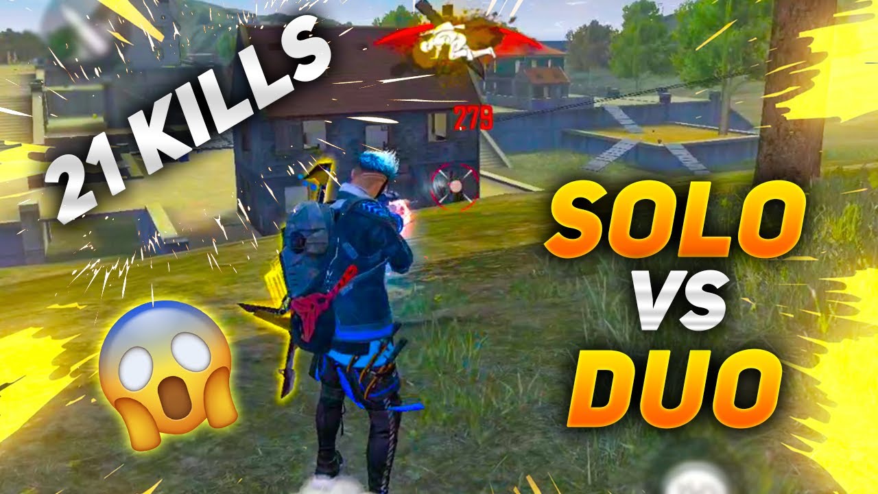 Free Solo vs Duo DJ Alok Skill Best 20 Kill Gameplay - Garena Free Fire 